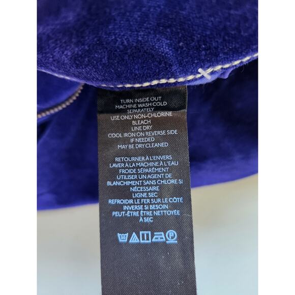 NWT Maeve The Colette Cropped Wide-Leg Velvet Pants Size 26 Tall Blue #7F413 - Picture 12 of 13